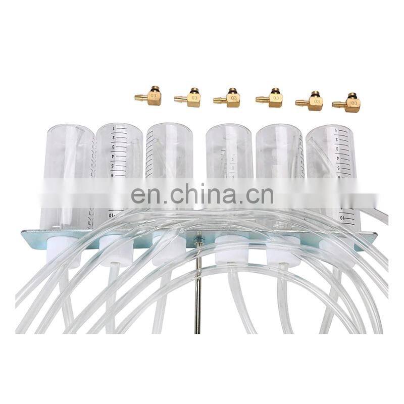 6 Cylinder Diesel Injector Flow Meter Adaptor Set Common Rail Leak Off Tester Common Rail Diesels Leak Off Tester