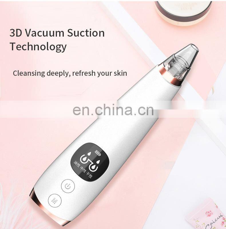Free Sample Blackhead Remover Set Electric Microdermabrasion Machine with 6 Replacement Probes to Clear Acne Comedone