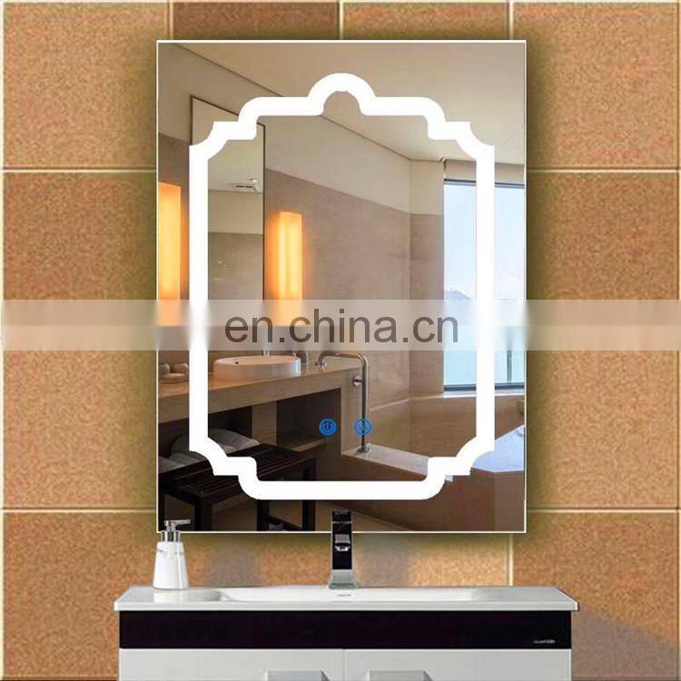 5mm grey back bathroom mirror with polished edge