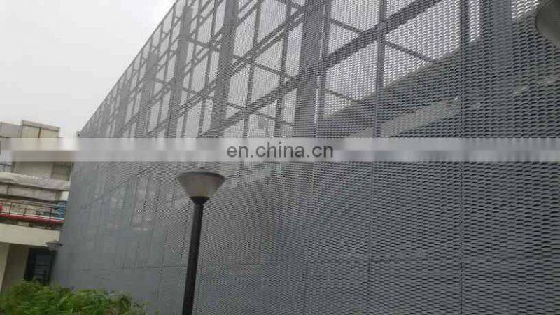 Plastic coated low carbon steel expanded metal lath for protection and barriers