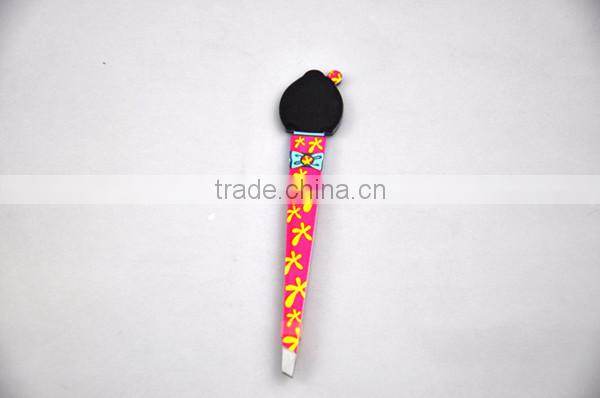 small gift items for girls/beautiful girl eyebrow tweezer/hot sell product