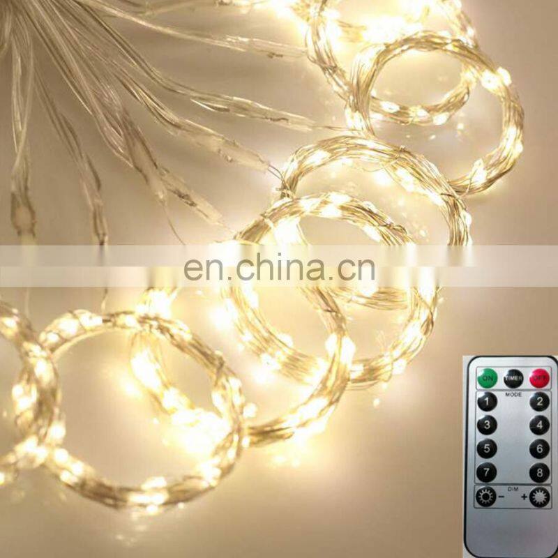 Amazon USB supply remote control led light curtain for home holiday decoration