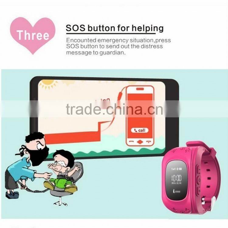 Useful and Colorful Waterproof GPS Smart Watch for Children Tracker