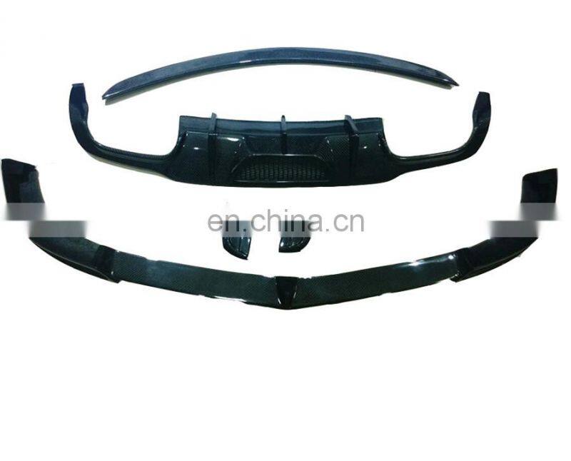 Carbon Fiber front lip rear wing and rear diffuser for MB C-CLASS w204 TI Sport style 2011y~