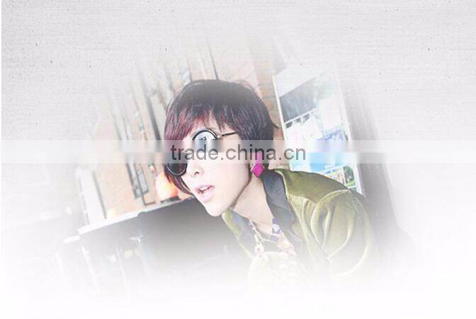 many colors available new model women and men's fashion round sunglasses 2016