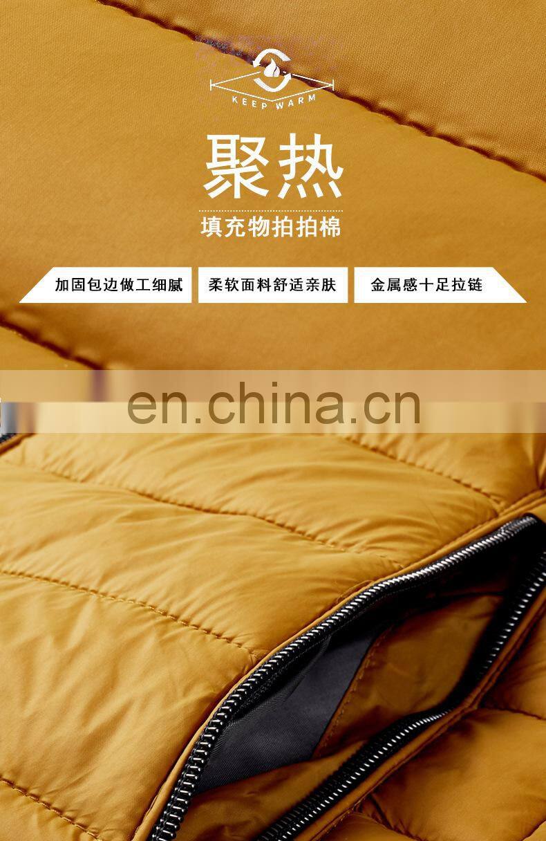 2021 autumn and winter men's cotton-padded jacket casual cotton-padded jacket men's padded cotton-padded bread  bubble coat