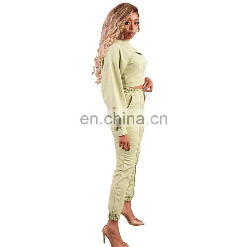 New Products 2021 Ladies Long Sleeve Bodysuit Jumpsuit 3 Piece Set Ladies Stacking Jogging Set