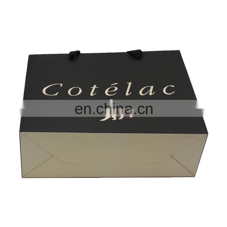 boutique designed cute transparent premium luxury personalized paper bag with ribbon