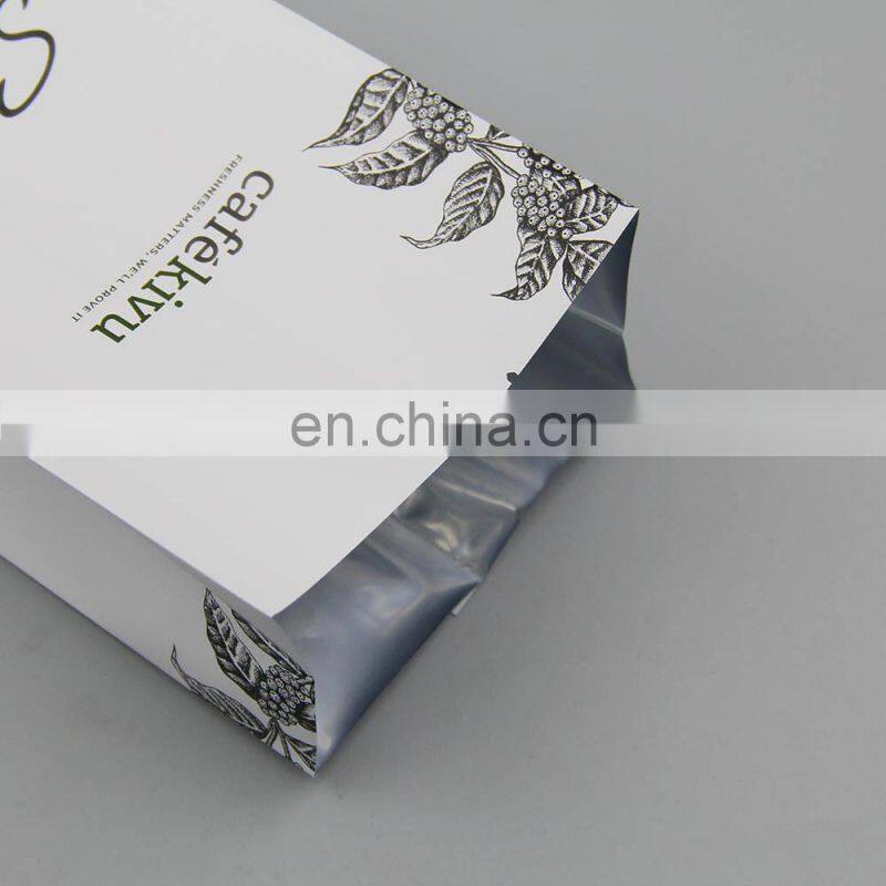 Coffee Bags With Valve Wholesale Hot Sale Classic Coffee Sachet Flat Bottom Bag With Zipper Valve Foil Food Grade Coffee Bags
