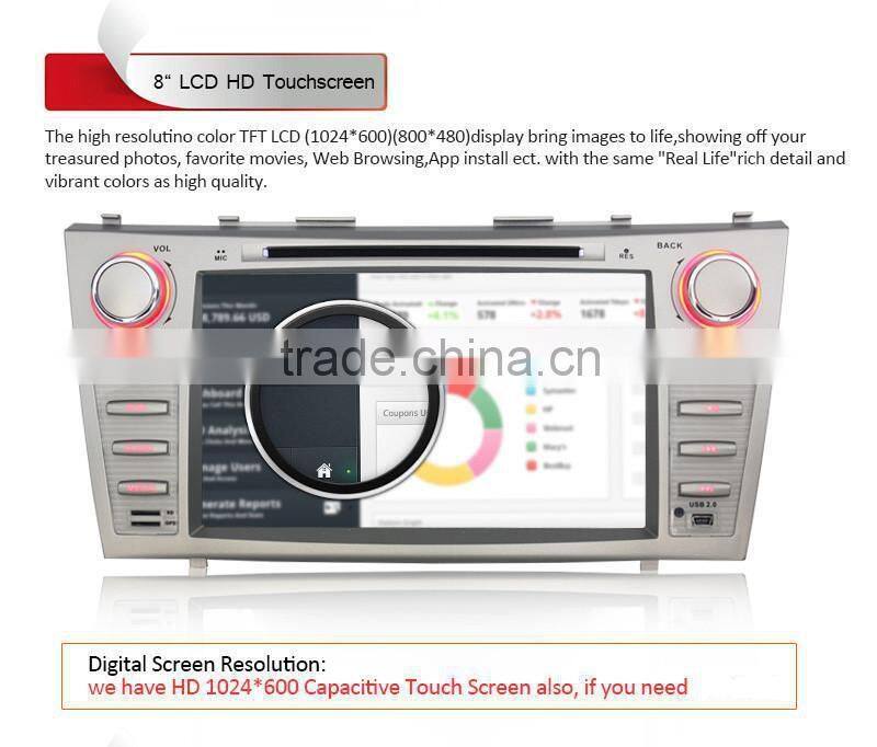 Pure Android 4.4 HD Capacitive Touch Screen Car Radio for Toyota Camry DVD GPS, NAVI , WIFI,BLUETOOTH,SWC,MP3,USB,SD,AUX,3G