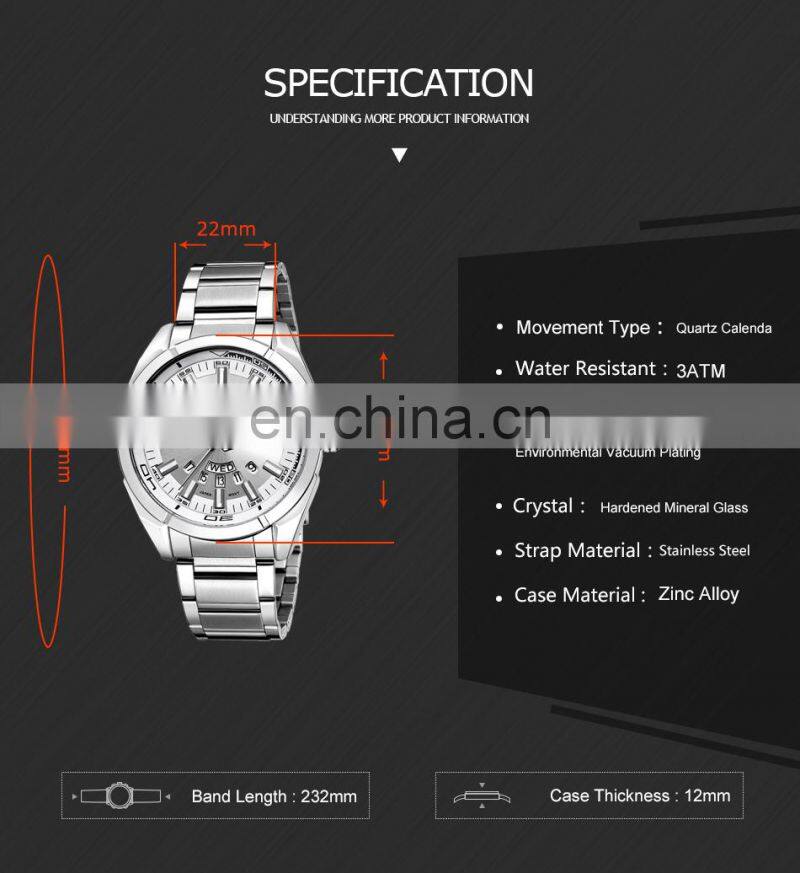 Naviforce 9038 Men Quartz Watches Luxury Sport Waterproof Watches Men's Stainless Steel Wristwatches