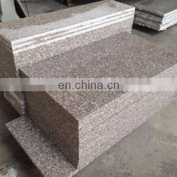 Pink granite tactile stone, granite stepping stone
