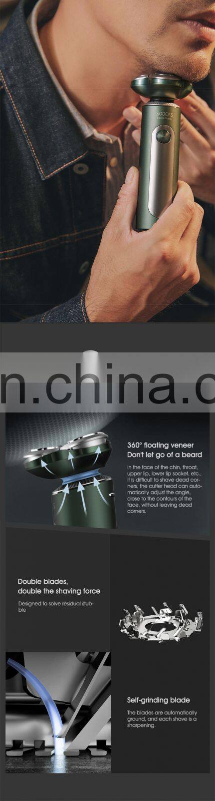 Xiaomi SOOCAS S5 Electric Shaver 4 in 1 Nose Face Hair Trimmer Men Facial Cleaning Brush IPX7 Waterproof Type-C Charging Razors