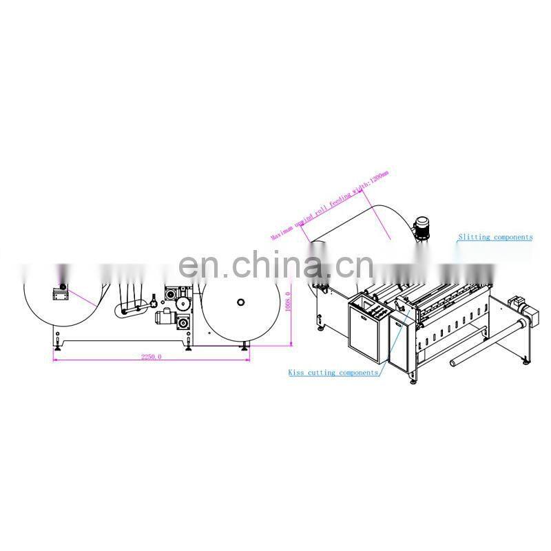 Adhesive foam sheet cutter,tape roll kiss cutting machine with slitting function