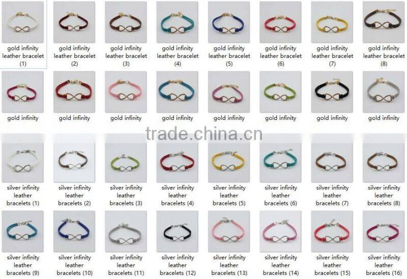 Big Gold Infinity Braided Leather Bracelet Lobster Claw Clasp Black Men Jewelry