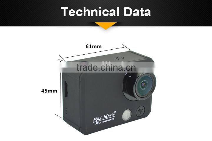 2016 New 4k Sport Camera 1080P 60fps Wifi Action Camera Support 50 Meters Waterproof