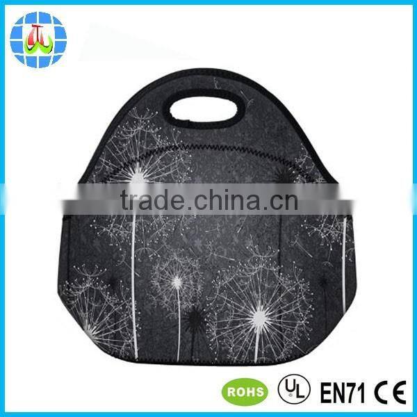 grid neoprene tote bag food container sleeve box carrier case