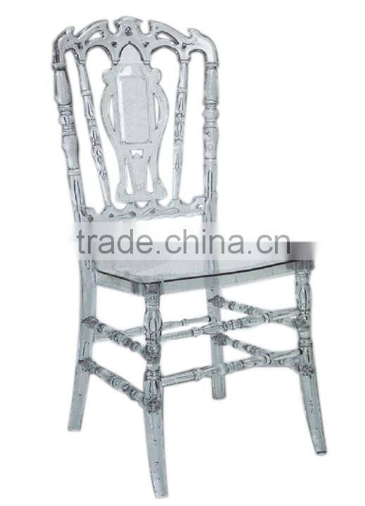 Popular tiffany catering acrylic wedding high back crown royal chair