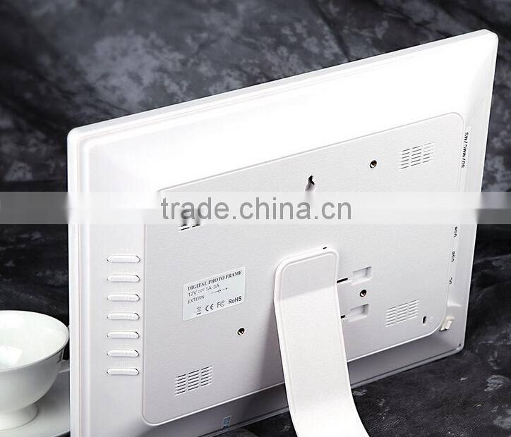 NEW 15inch HD TFT-LCD 1024*768 Digital Photo Picture Frame Alarm Clock MP3 MP4 Movie Player with Remote Desktop White