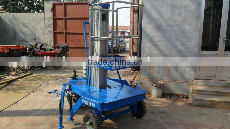 small elevator single column aluminum alloy elevator single mast aluminum alloy lift platform