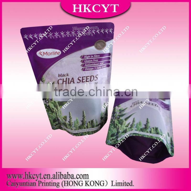 cheap customized stand up zipper bag