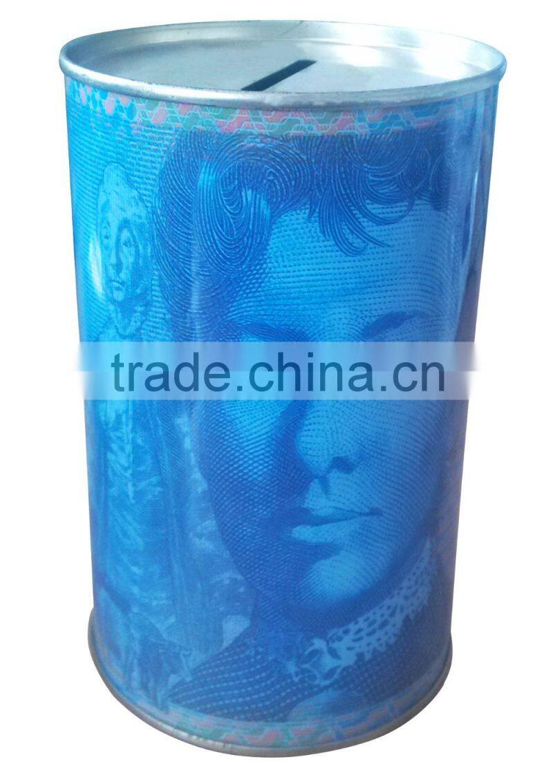 tinplate money-box saving pot