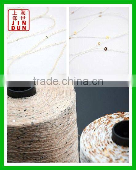 Multicolor polyester sequin yarn for knitting