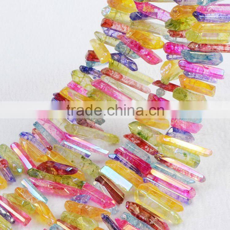 Natural copper cystal quartz chip beads strands semi precious stone or bracelet jewelry DIY