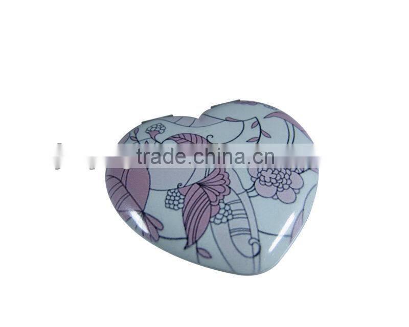 customized heart shape make up mirror