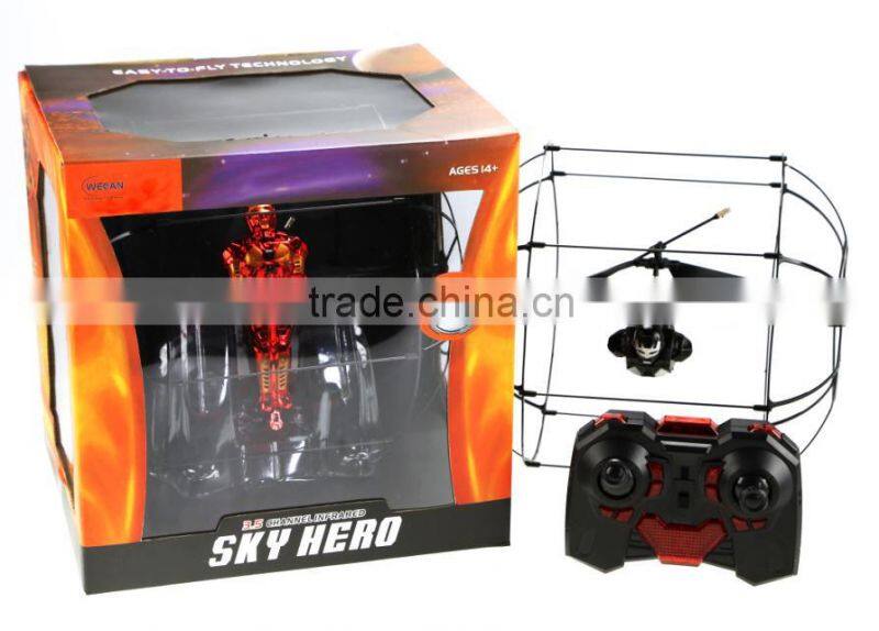 2015-new toys Infrared 3channel heli sky hero helicopter with gyroscope wall climber