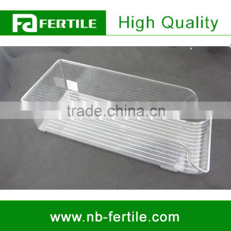 WFZ 423820 Fridge and Freezer Storage Bin, Plastic Wide Tray, Clear