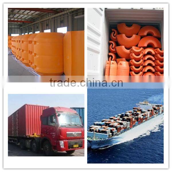Orange color PU foam filled plastic floating buoy price