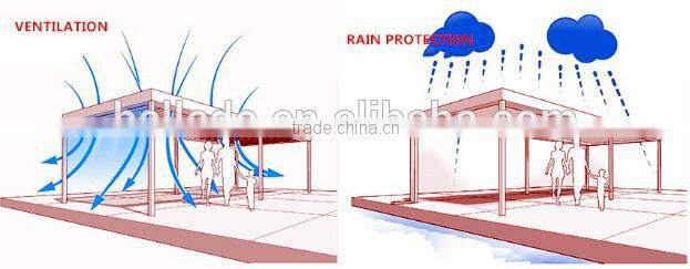 sun shading airfoil blade aluminium roof louvres