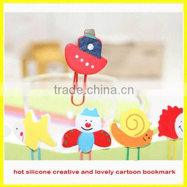 hot new product silicone creative and lovely cartoon bookmarks