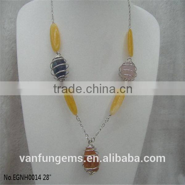 Girl or Women Necklace Rose Quartz Necklace for Wholesale