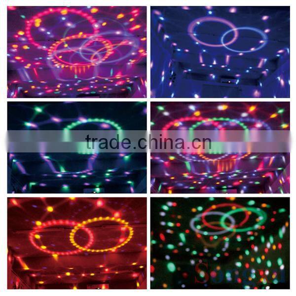 6pcs rgb crystal magic ball led lighting effects for ktv