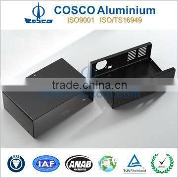 Black Anodized Extruded Aluminium Box Enclosure with CNC processing