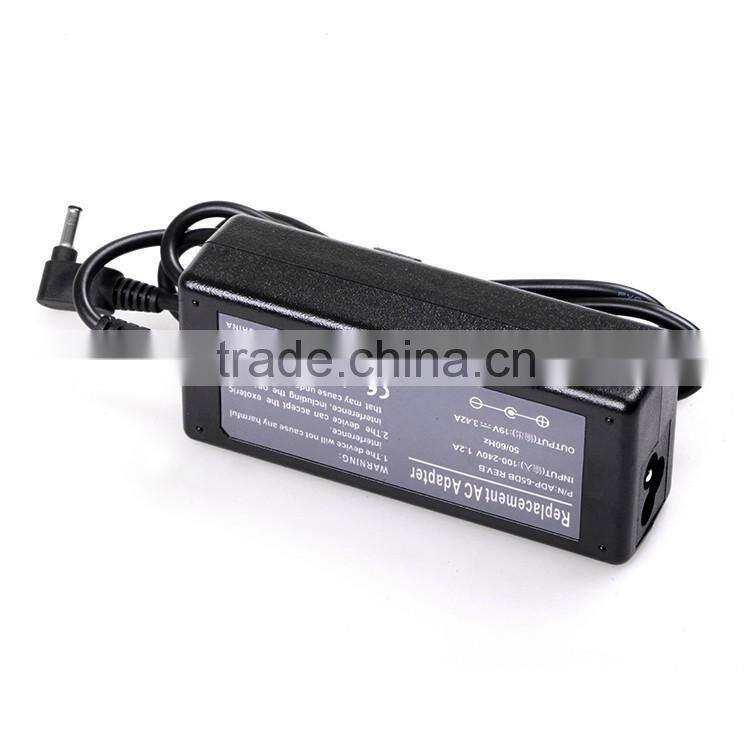 high quality 19v 3.42a 65w desktop power adapter for asus laptop with CE ROHS FCC certificate