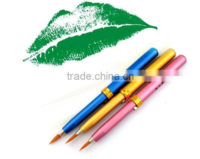 Colorful Portable Retractable Lip Eyeliner Brushes Makeup Cosmetic Gloss Lipstick 5WHJ 7GWJ