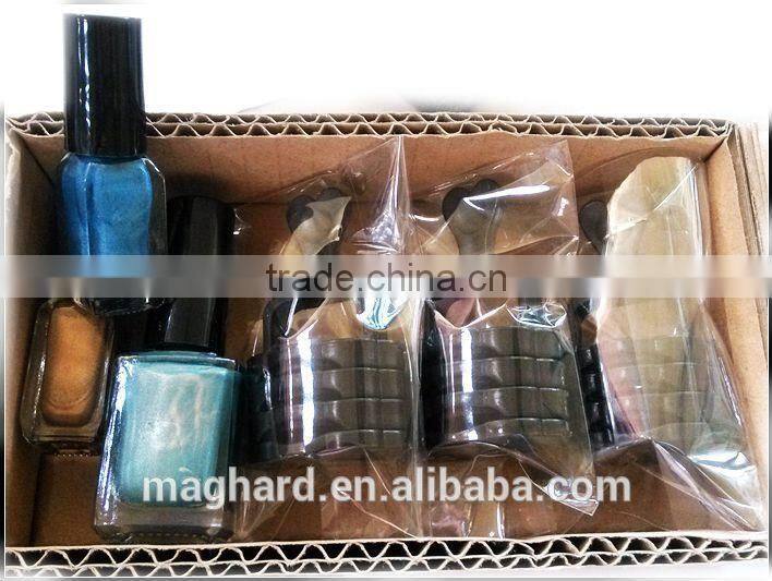 2015 new wholesale factory manufacturer 3D press on nail art set magnet for Nail Industrial