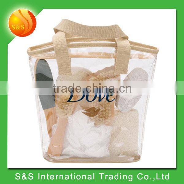 2015 multifunctional big capacity fashionable transparent cosmetic bag
