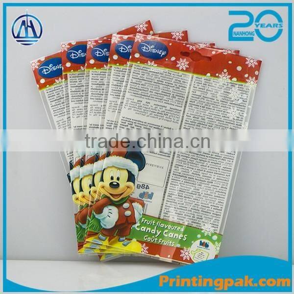 Snack Use and BOPA+PE Plastic Material three side sealed packaging bag