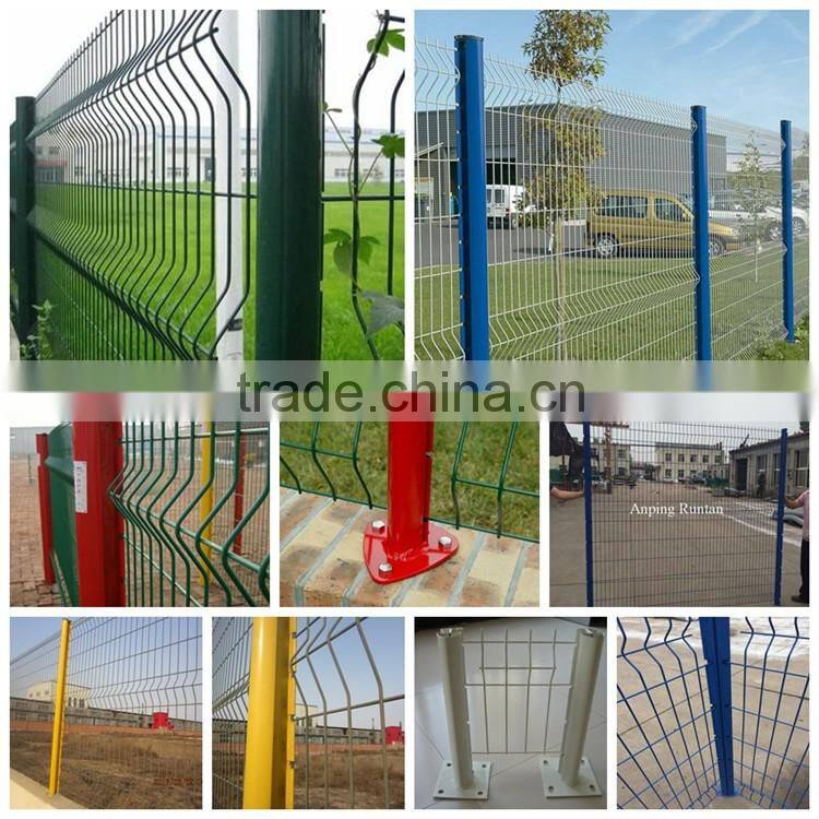 Hot dipped galvanized and pvc coated security curved 3d wire welded fence