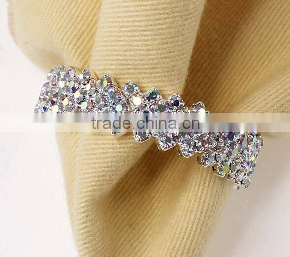 table decoration & accessories type crystal wedding napkin rings