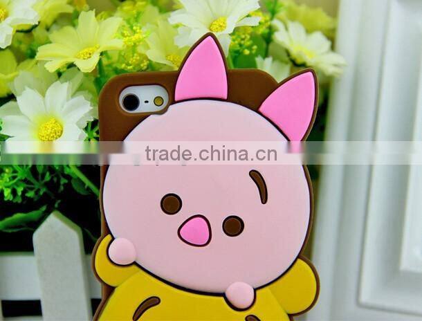 Hot sale new design cartoon silicone case for mobile positive for iphone