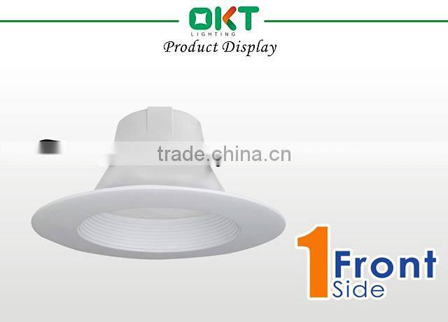 Interchangeable 5-Inch or 6-Inch IC/UL 6" recessed led light with White Trim