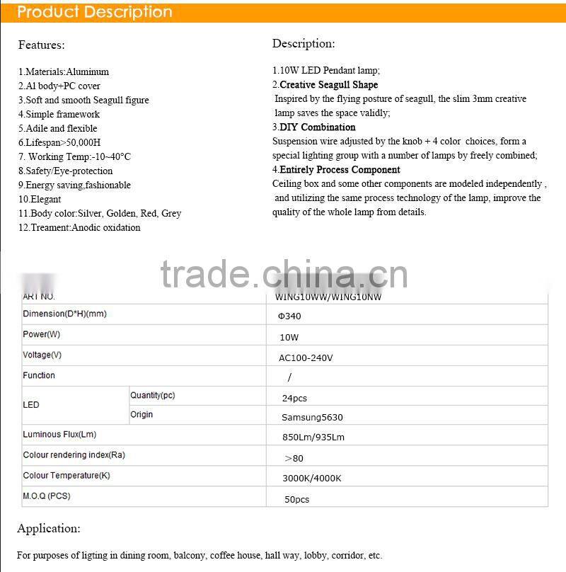 2015 New arrive dining hall chandelier led light