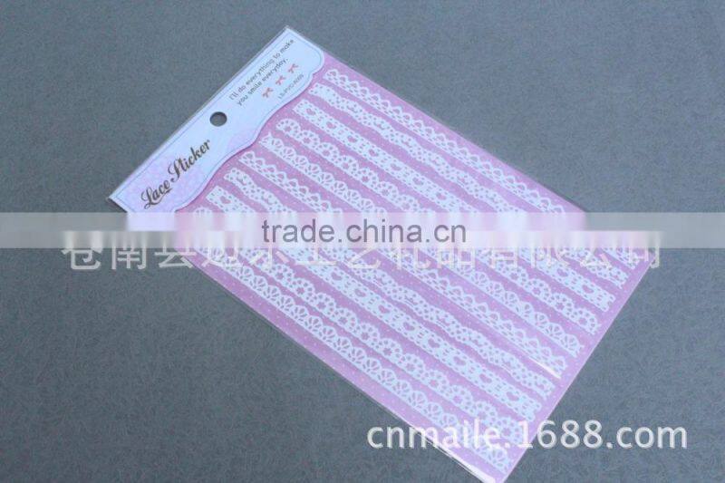 die cut diy decor cup lace pvc wall sticker