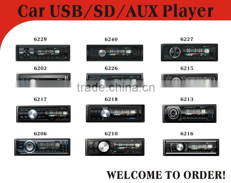 Fixed Panel 6208 MP3 MP4 FM/AM USB SD AUX CAR RADIO PLAYER