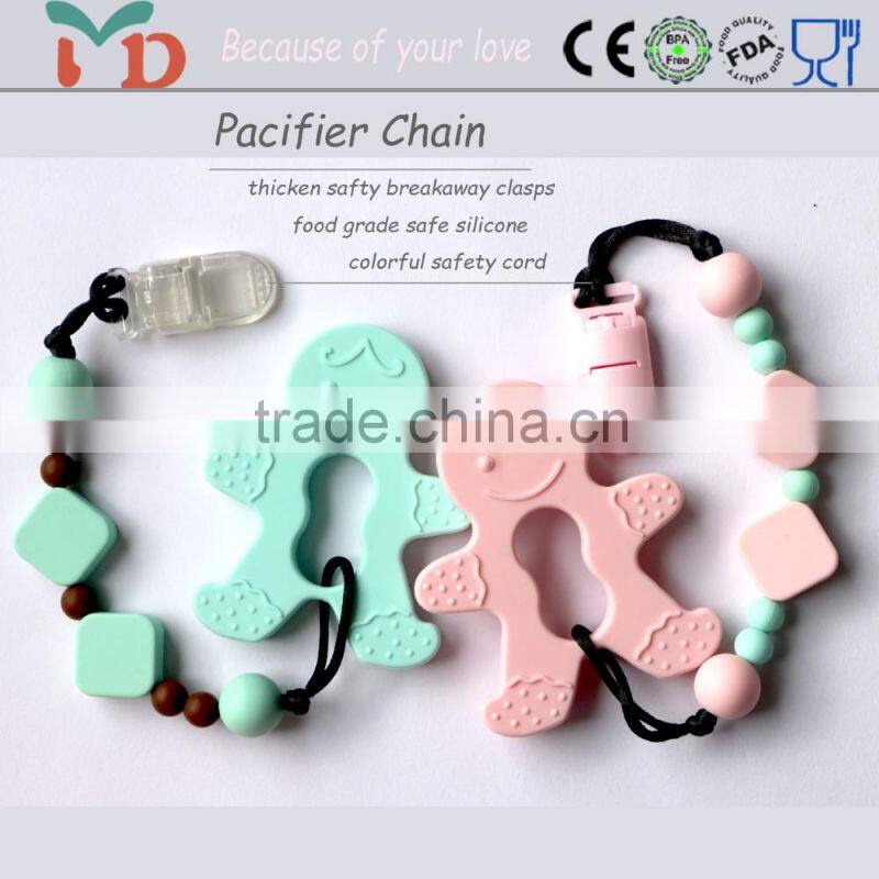 Custom Baby Gift Silicone Teether Clip